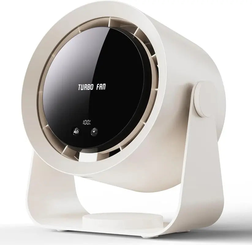 Portable Rechargeable Desk Fan – Turbo Airflow with Digital Display