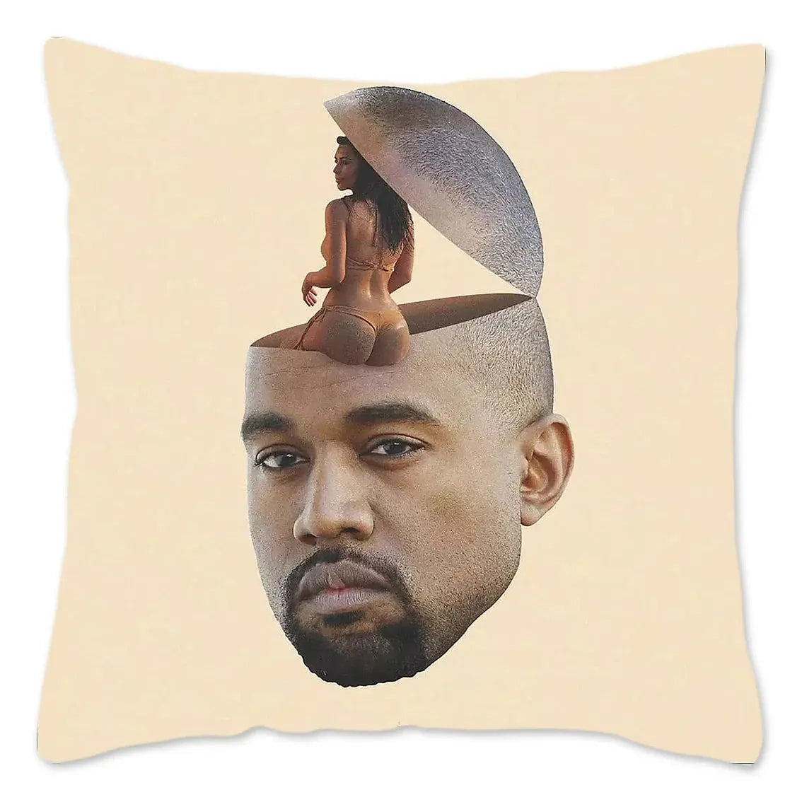 Hauska Kanye West -meemitykkityynynpäällinen 40x40cm pehmeä heittotyynynpäällinen sohvalle, auton neliönmuotoiselle tyynynpäälliselle, olohuoneen sisustukseen.